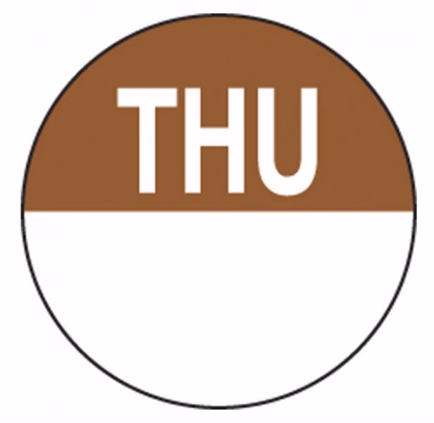 25mm Circle Dissolvable Thursday 1000 Labels
