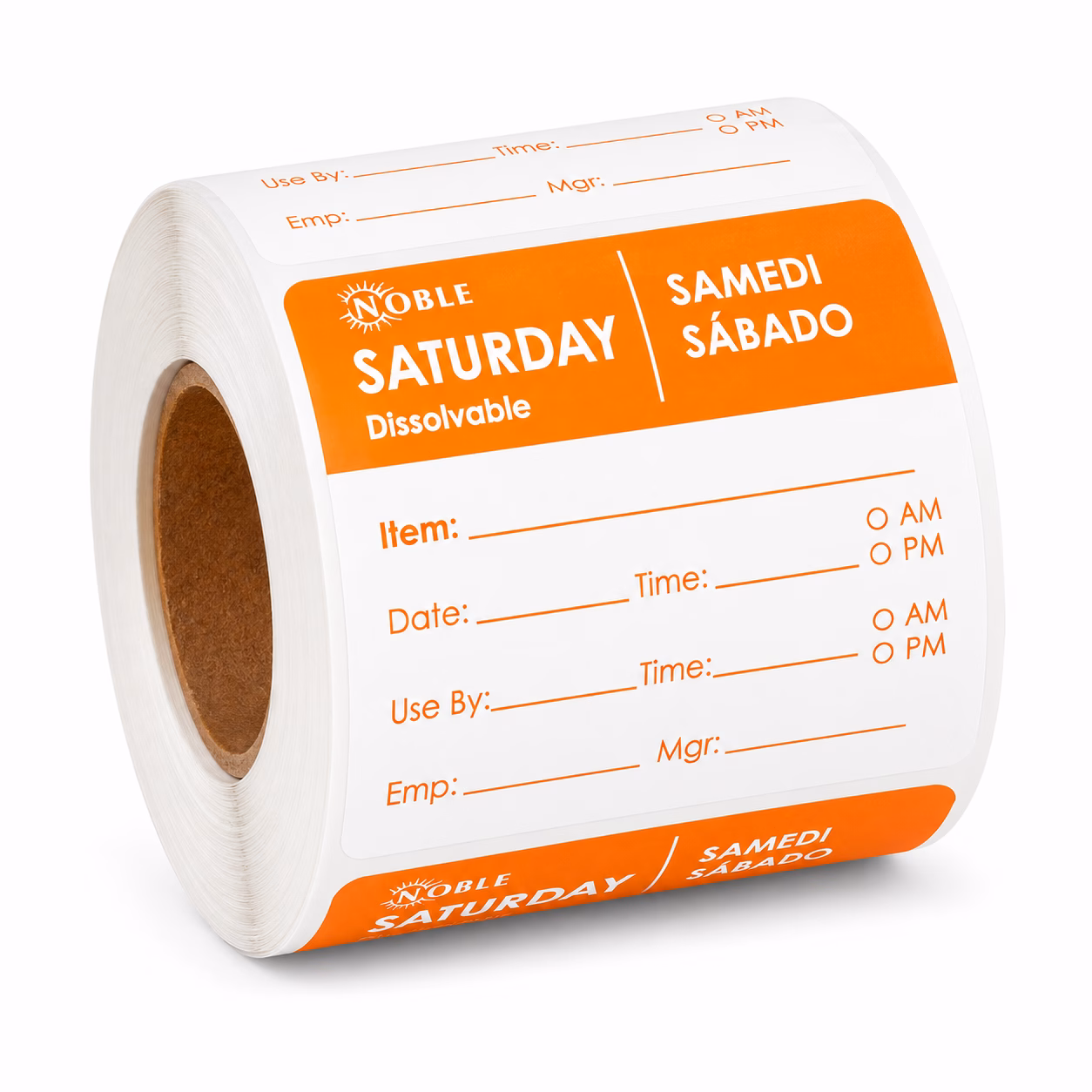 50 x 50mm Dissolvable Saturday 250 Labels