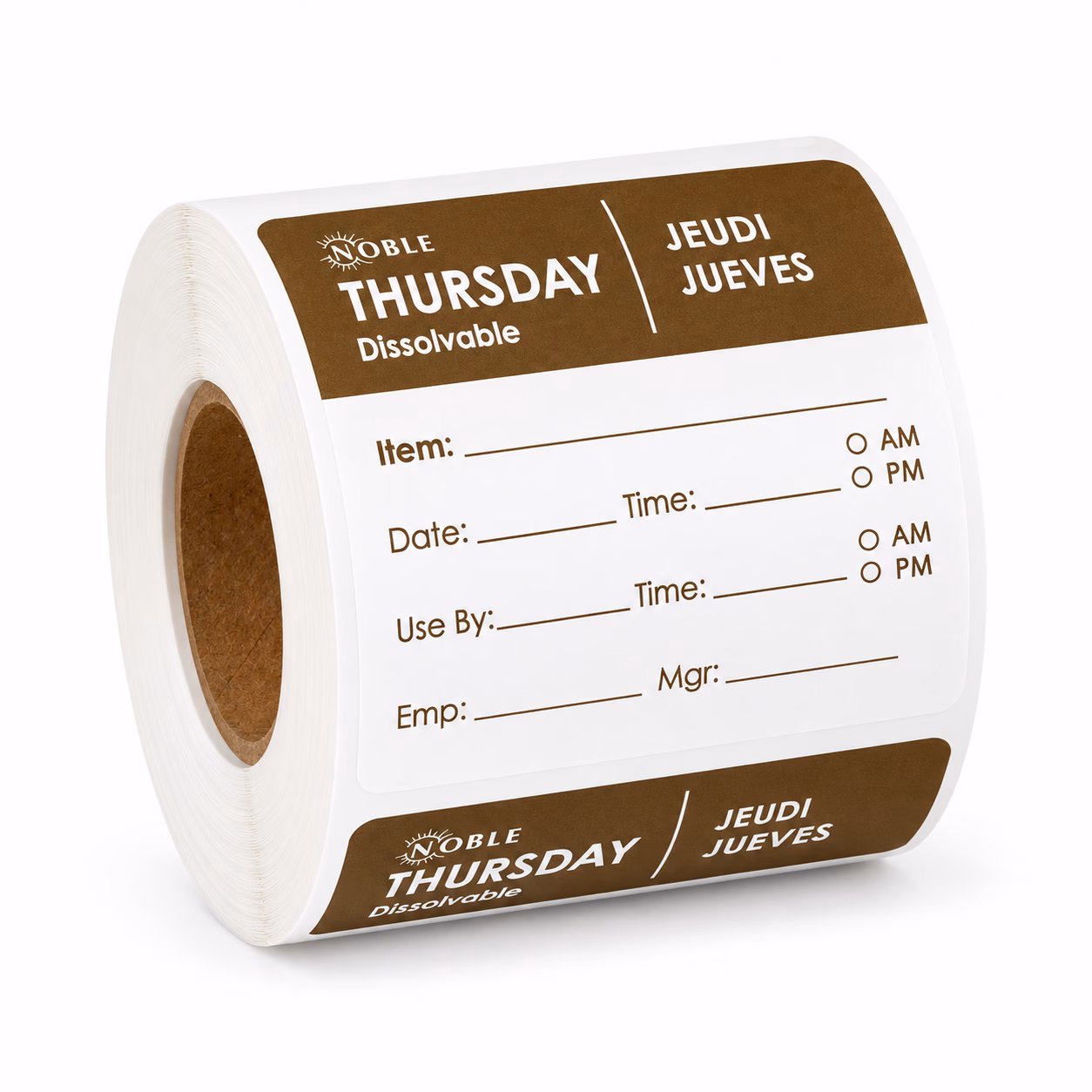 50 x 50mm Dissolvable Thursday 250 Labels