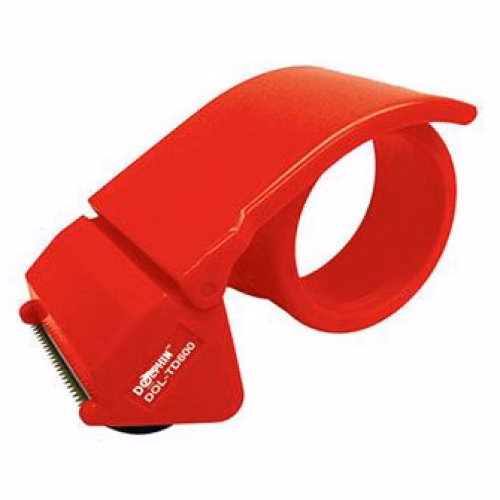 Dolphin Packaging Tape Dispenser - For use with standard 76mm inner core size, 48mm wide tape. A simple over-hand hold that is quick and easy to use.