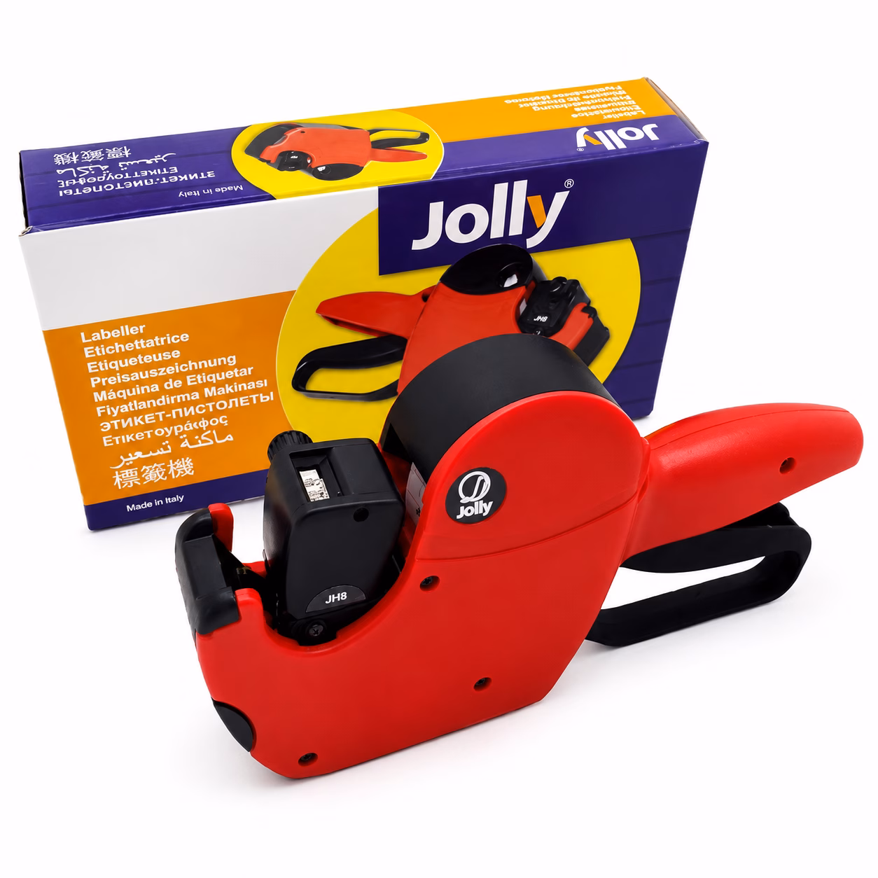 Jolly JH8 Pricing Gun Labeller, 1 Line 8 Characters uses 21 x 12mm labels.