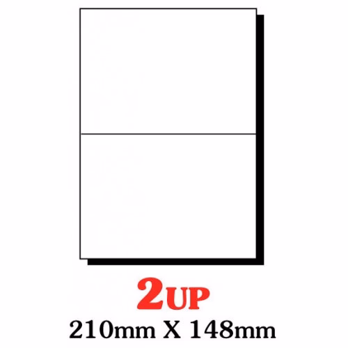 PRINZET A4 Label 210 x 148mm 2 up (100 sheets) - Designed for use in Ink jet printers, laser printers and photocopiers