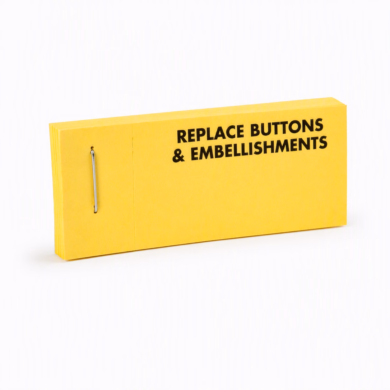 Replace Buttons & Embellishments Dry Cleaning Tag Book of 50