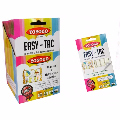 YOSOGO EASY-TAC Re-Usable & Non-Staining Adhesive - 50gm per pack